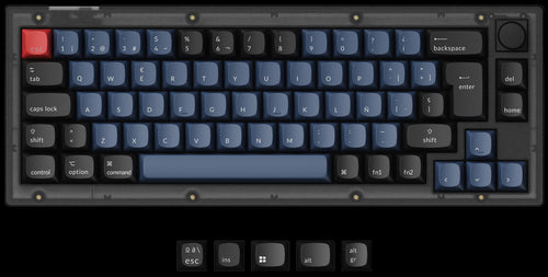 Spanish ISO Layout Keychron V2 QMK/VIA Custom Mechanical Keyboard