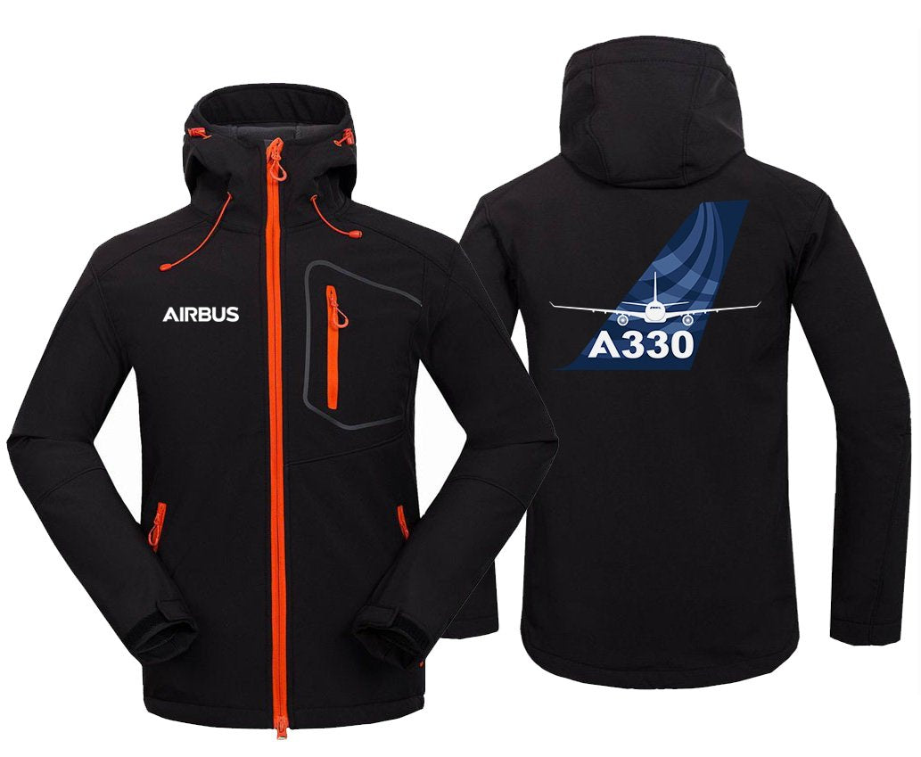 AIRBUS A330 WATERPROOF WINDPROOF SOFTSHELL HOODED JACKET
