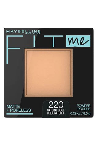 Maybelline Fit Me Matte + Poreless Powder Makeup, for a natural, poreless-looking finish with long-lasting shine control.