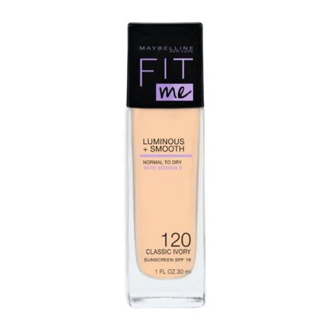 Maybelline Fit Me Luminous + Smooth Foundation in a miniature tube, ideal for travel or trying out the product for the first time.