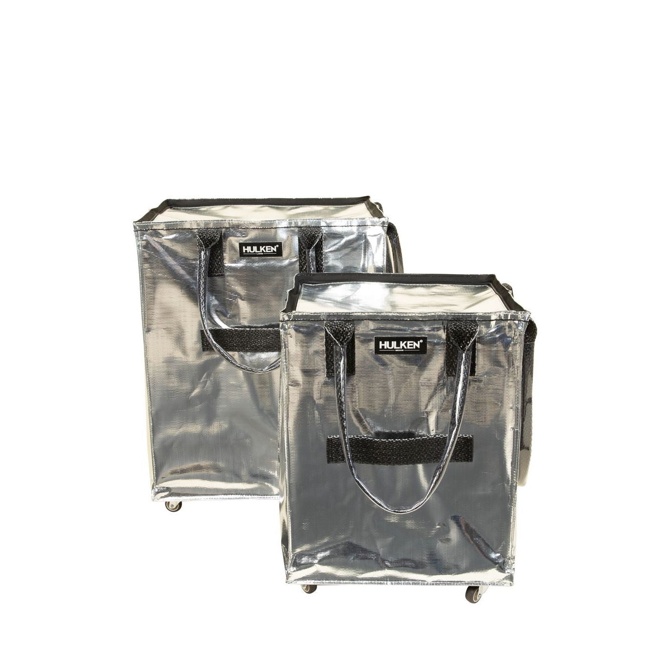 HULKEN Multipurpose Large Bag on WHEELS. Black, Large, for Carrying Laundry or Grocery Shopping, Foldable, Eco-Friendly & Light