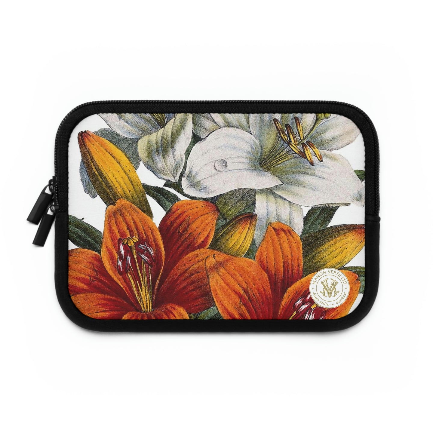 Orange & White Lilies Verdant Laptop & Tablet Sleeve