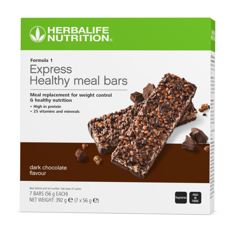 Formula 1 Express Healthy Meal Bars Dark Chocolate 7 bars per box –  GoHerbaBuy