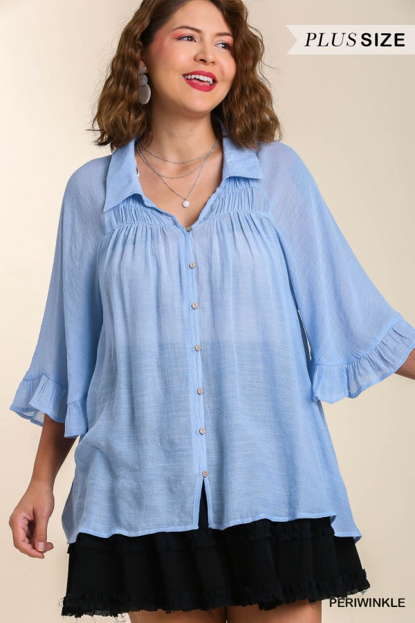 Umgee Umgee Sheer Tunic Top