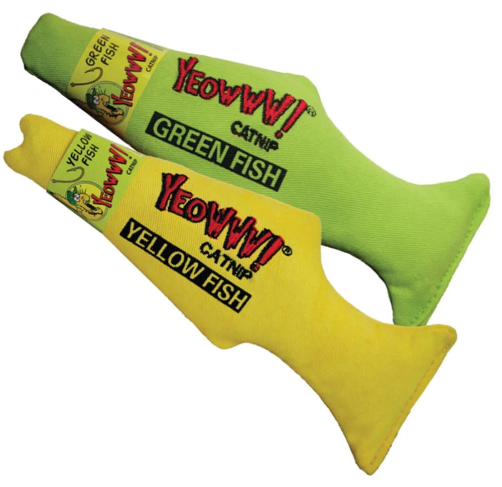 Yeowww! Fish Catnip Toy Green