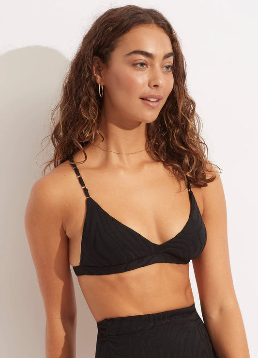 Seafolly Palm Springs Wrap Front F Cup Bikini Top – Esprit De La Femme  Lingerie