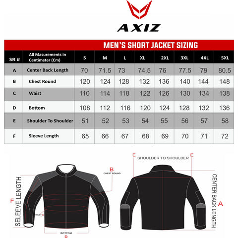 Size chart - Motorbike Jackets - Bike Gears