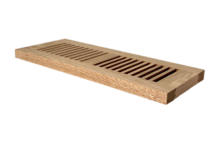 4 x 10 White Oak Wood Vent Cover - Flush No Frame (Unfinished) - Image 8