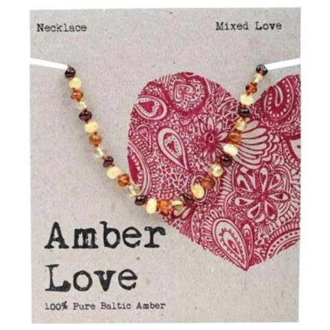 Amber Love Baltic Amber Teething Necklace - Mixed Love