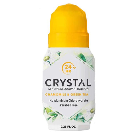 Crystal Essence Mineral Deodorant Roll On - Chamomile & Green Tea
