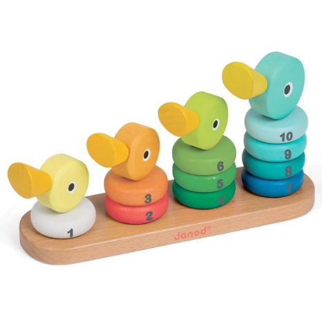 Janod Duck Family Wooden Stacking Toy