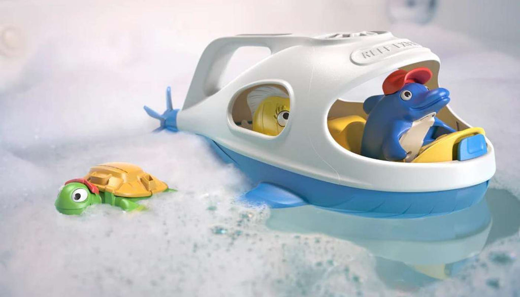 Happy Planet Toys Recycled Reef Express Submarine Bath Toys