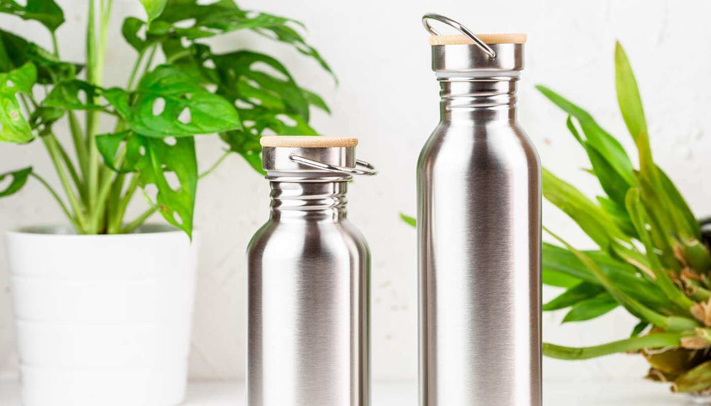 Use less plastic by using stainless steel drinking bottles