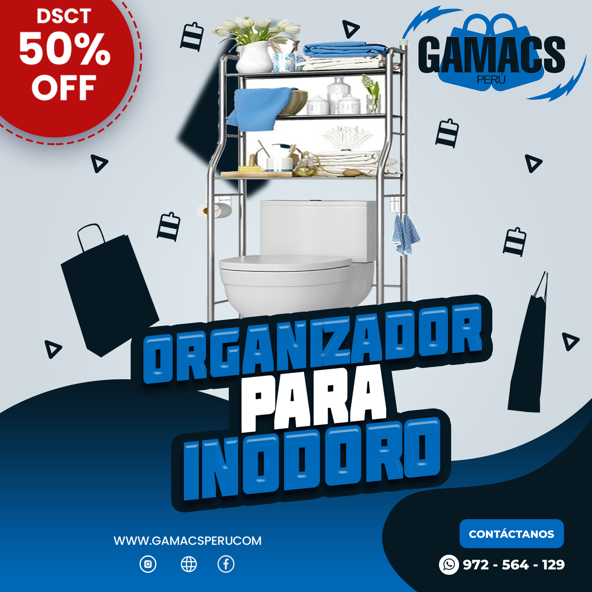 ORGANIZADOR PARA INODORO 🚽