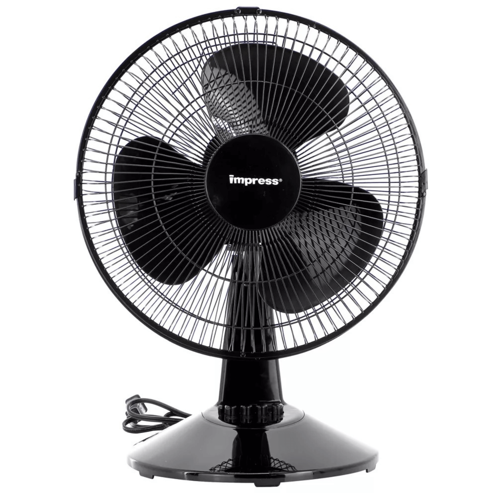 Impress - 12-Inch 3-Speed Oscillating Desk and Table Fan image 3