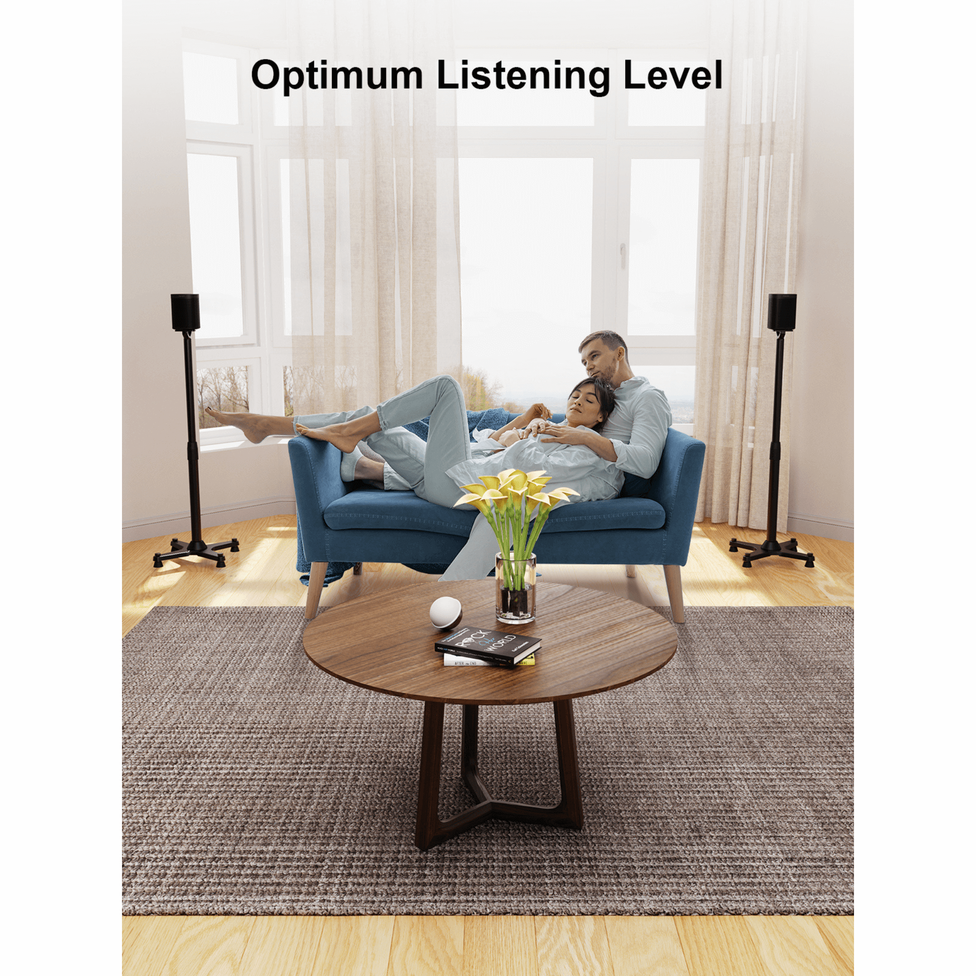 ErgoAV - 1-Pair Adjustable Height Sonos Speaker Stands image 9