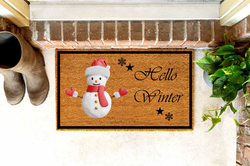 Winter Doormat Christmas Door Mats Doormat Baby It's Cold Outside Snowman