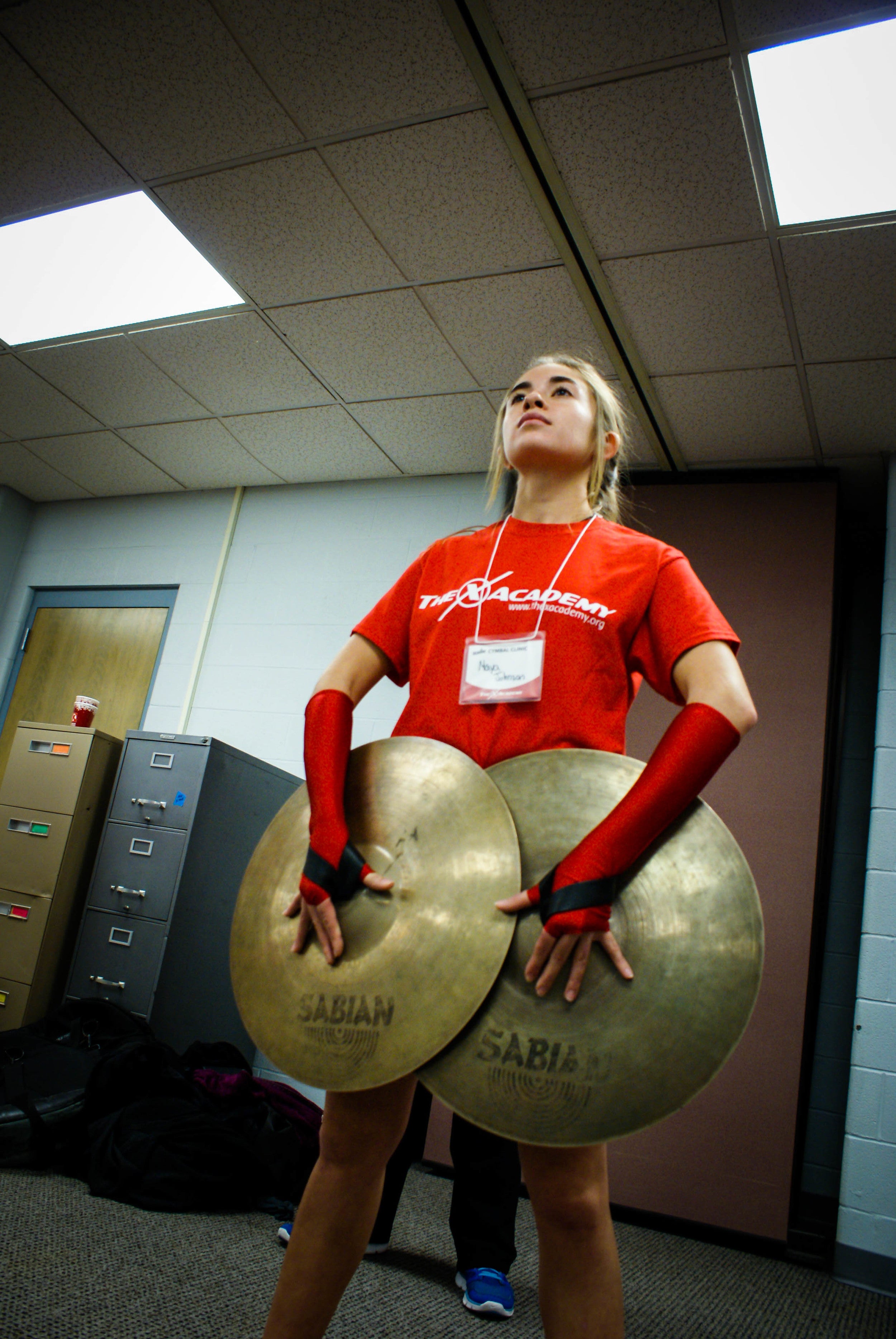 Attendee at the Seavine and X Academy cymbal clinic