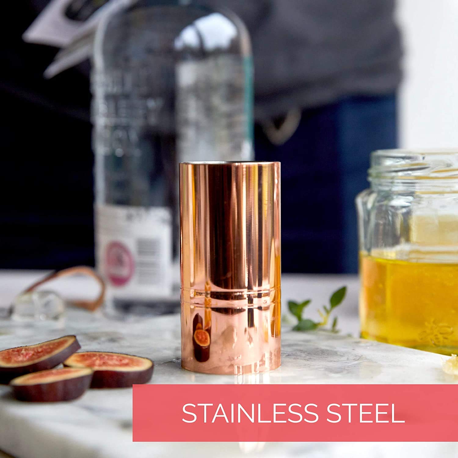NJ Stainless Steel Japanese Style Double Side Peg Measure, Drink Measu