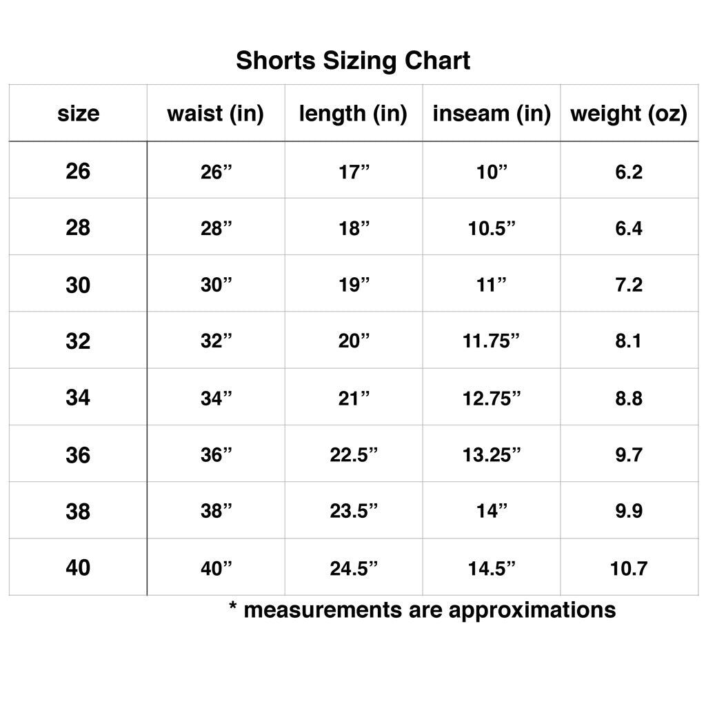 No Judges Needed Fight Shorts 2 Sizing Chart