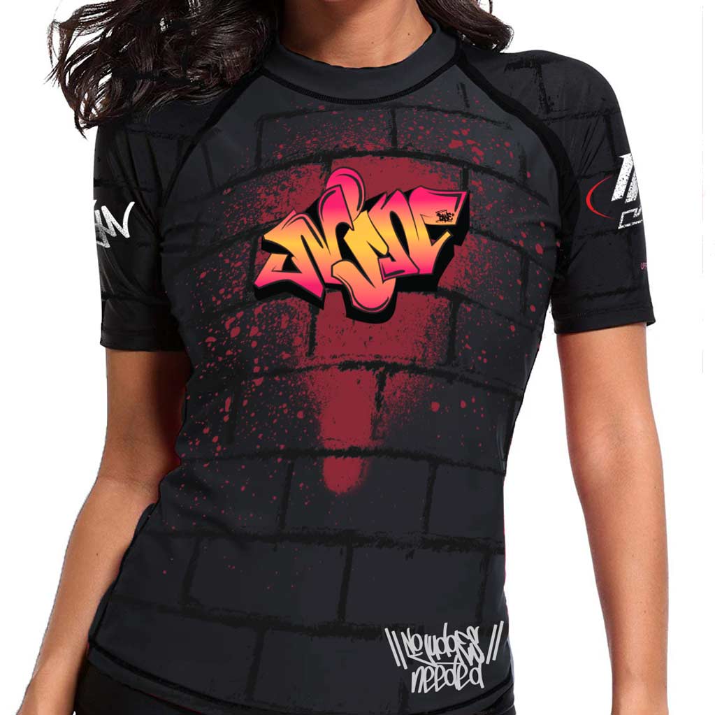 Download Womens Graffiti Rash Guard No Judges Needed