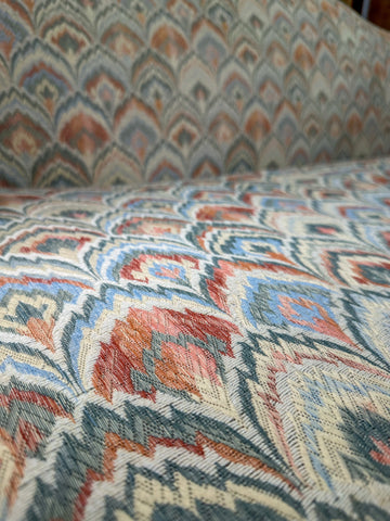 close up of patterned fabric