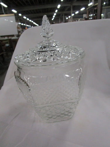 Anchor Hocking Sandwich Style Clear Glass Cookie Biscuit Jar with Lid