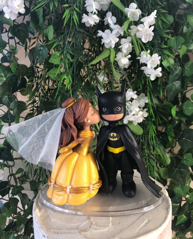 Batman and Belle Wedding Cake Topper Figurine – playcraftstore