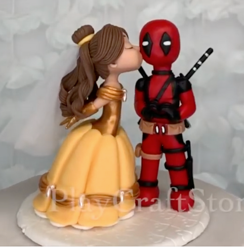 Batman and Belle Wedding Cake Topper Figurine – playcraftstore