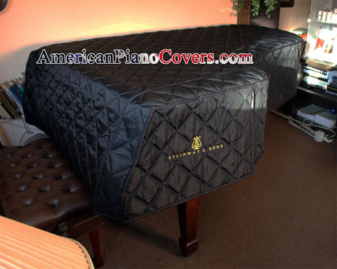 steinway grand piano cover black quilted