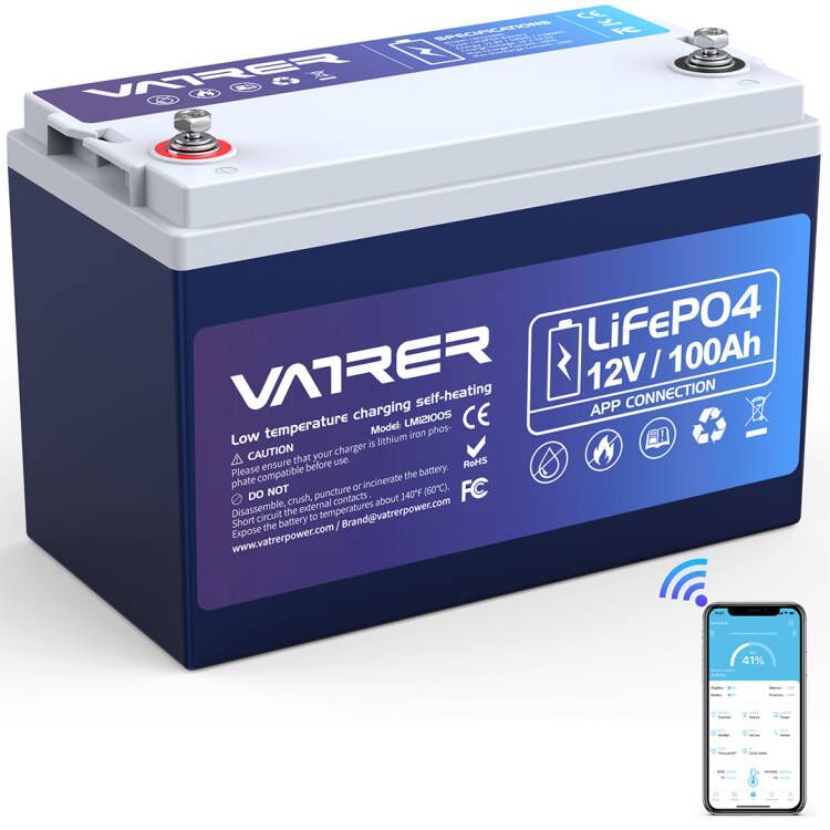12V 100AH Lifepo4 Lithium Deep Cycle Battery(with Bluetooth), 10 Year  Lifespan, Perfectly for RV, Golf Cart, Trolling Motor, Solar System-Lossigy  丨 LifePo4 in Your Life.