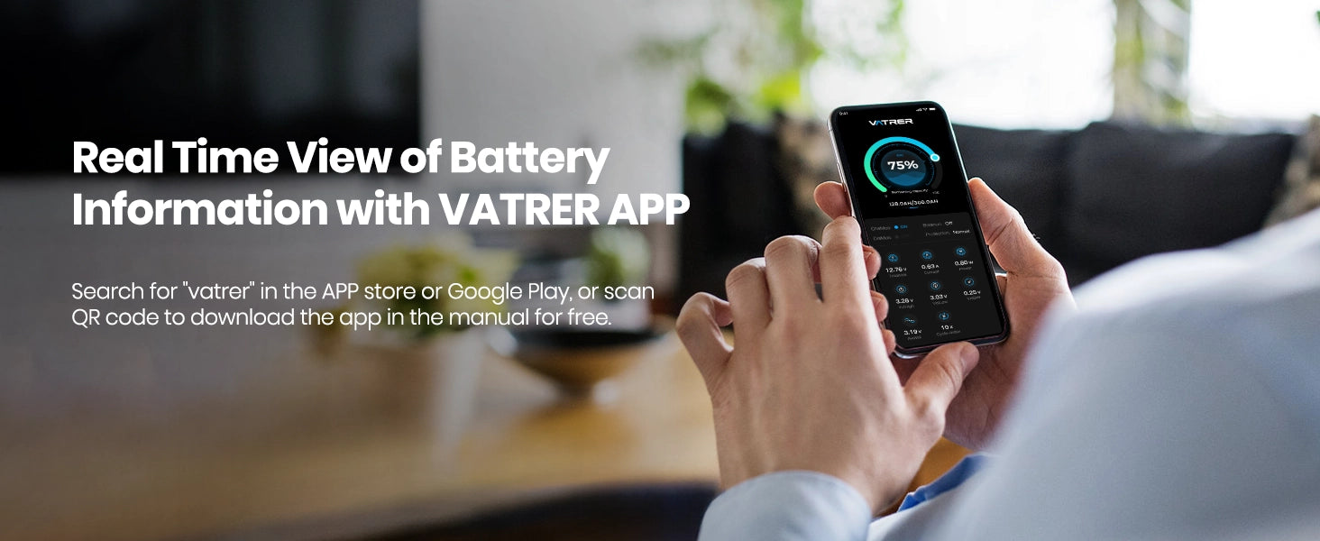 12V 200Ah Lithium Battery Bluetooth monitor