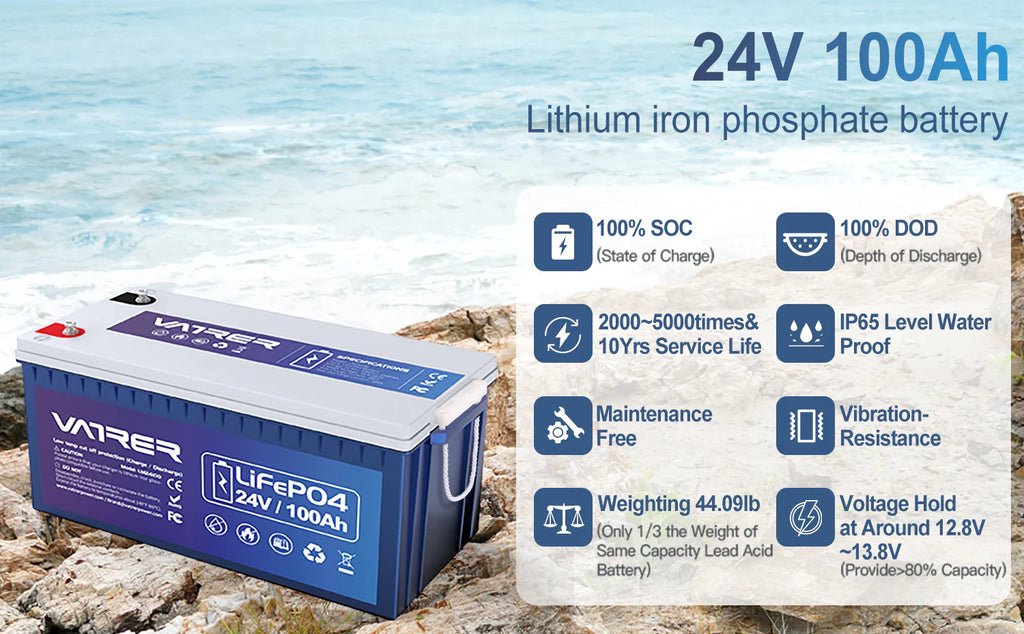 24-Volt Lithium Marine Battery