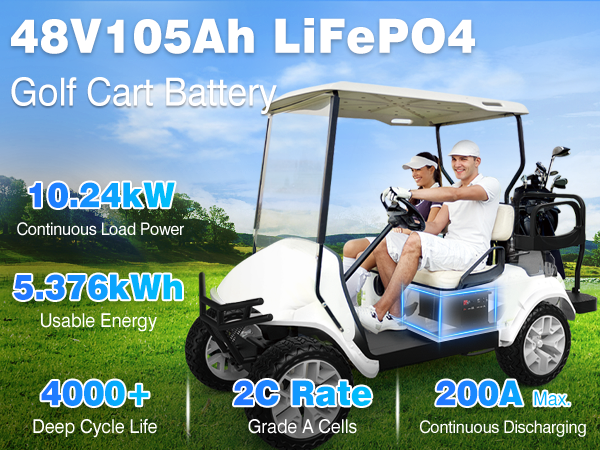 Vatrer 48V Lithium Golf Cart Battery mobile device