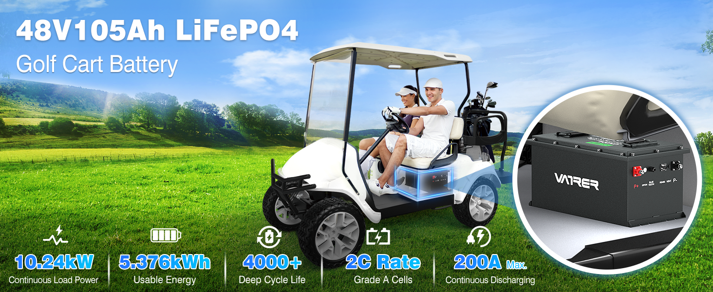 48V golf cart lithium battery