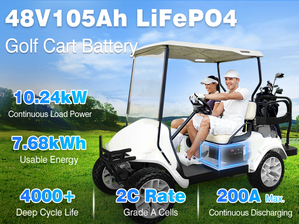 48V lithium golf cart battery