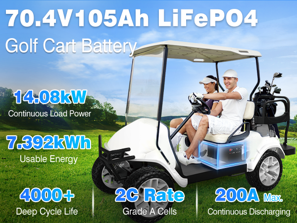72V golf cart battery performance mobile