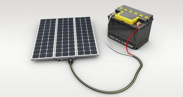 solar panel and battery