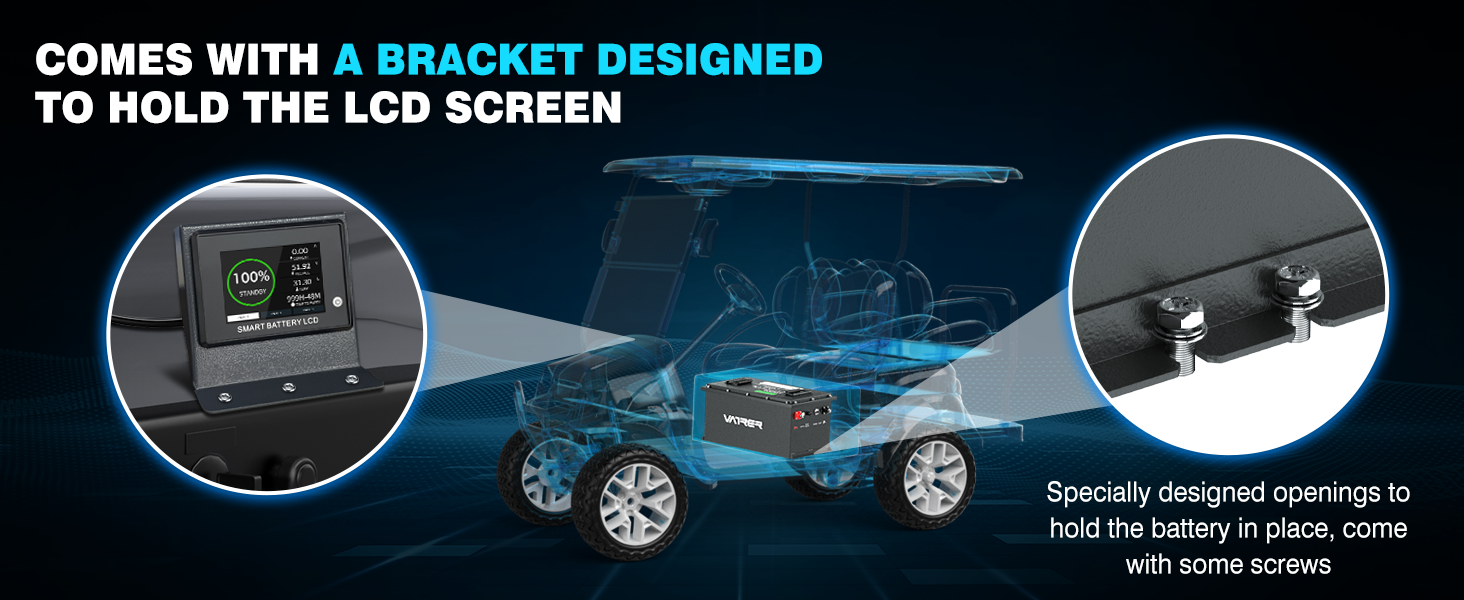 36V Golf Cart Battery with Secure Holding Design