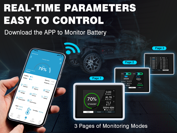 Verwenden der App zur mobilen Überwachung von Lithium-Golfwagenbatterien