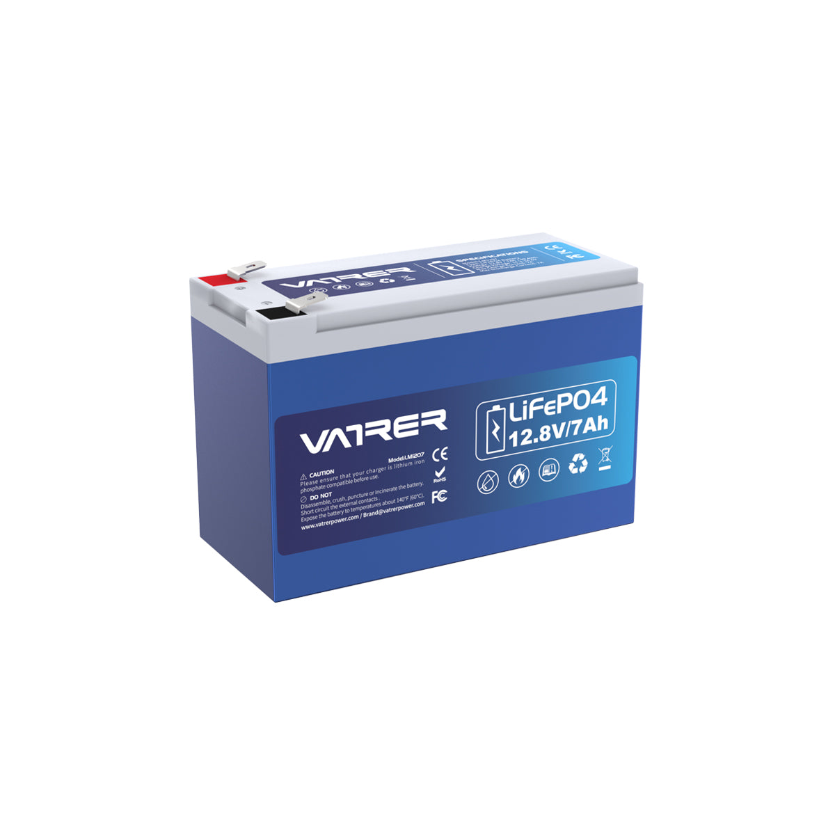 Vatrer 12V 100AH LiFePO4 Lithium Battery with APP Monitoring &  Self-He-Vatrer