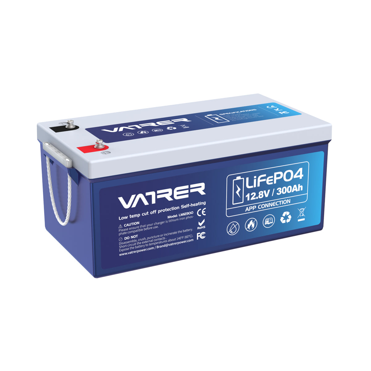 Batería de ciclo profundo 100Ah 12V LiFePO4 - Corte de baja temperatura -  Vatrer-Vatrer