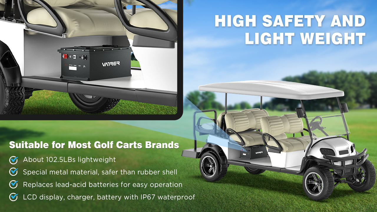 High Safety and Lightweight Lithium Golf Cart Battery