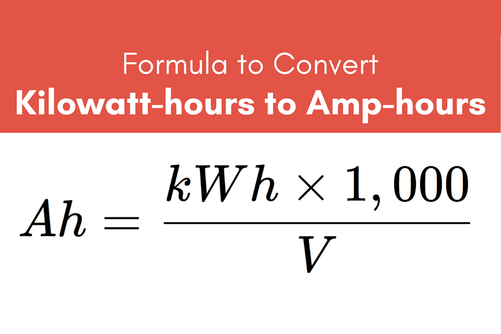 watt hours to amp hours formula