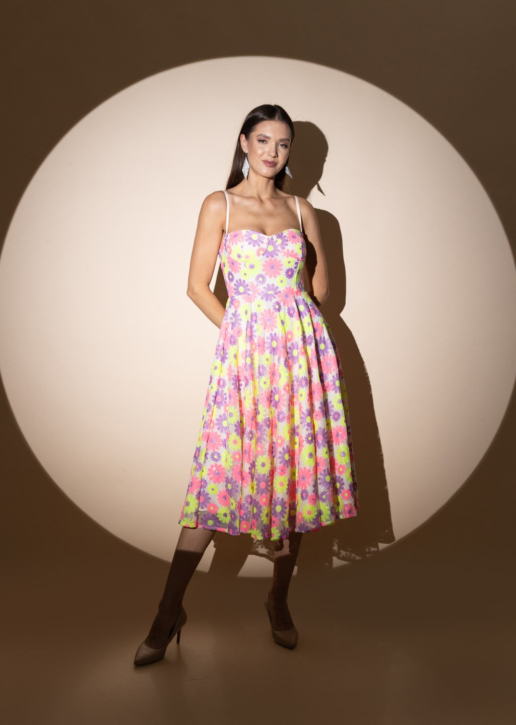 ANDREA PRINTED LONG DRESS