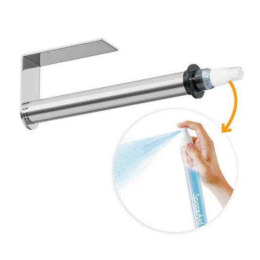 Paper Towel Holder With Spray Bottle, Stainless Steel Countertop