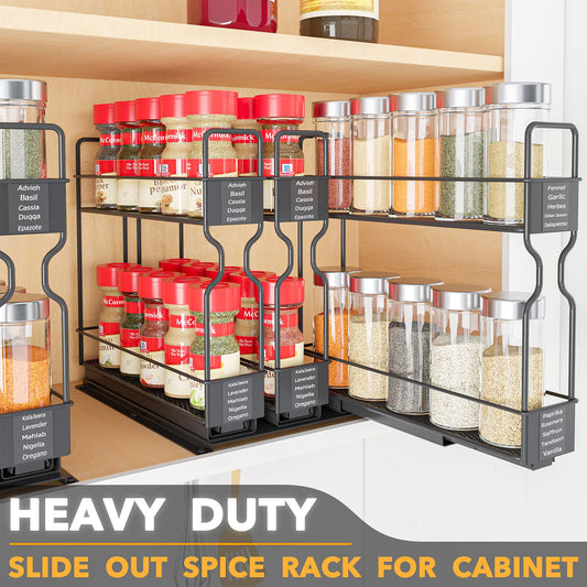 Pull Out Cabinet Drawer Organizer, Upperslide Cabinet Pullouts Double Pull  Out Spice Rack Small US 303DS FREE SHIPPING 
