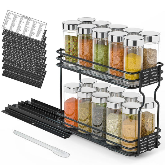 Houseware Spice Rack Organizer with 24 Empty Square Spice Jars - On Sale -  Bed Bath & Beyond - 37499093