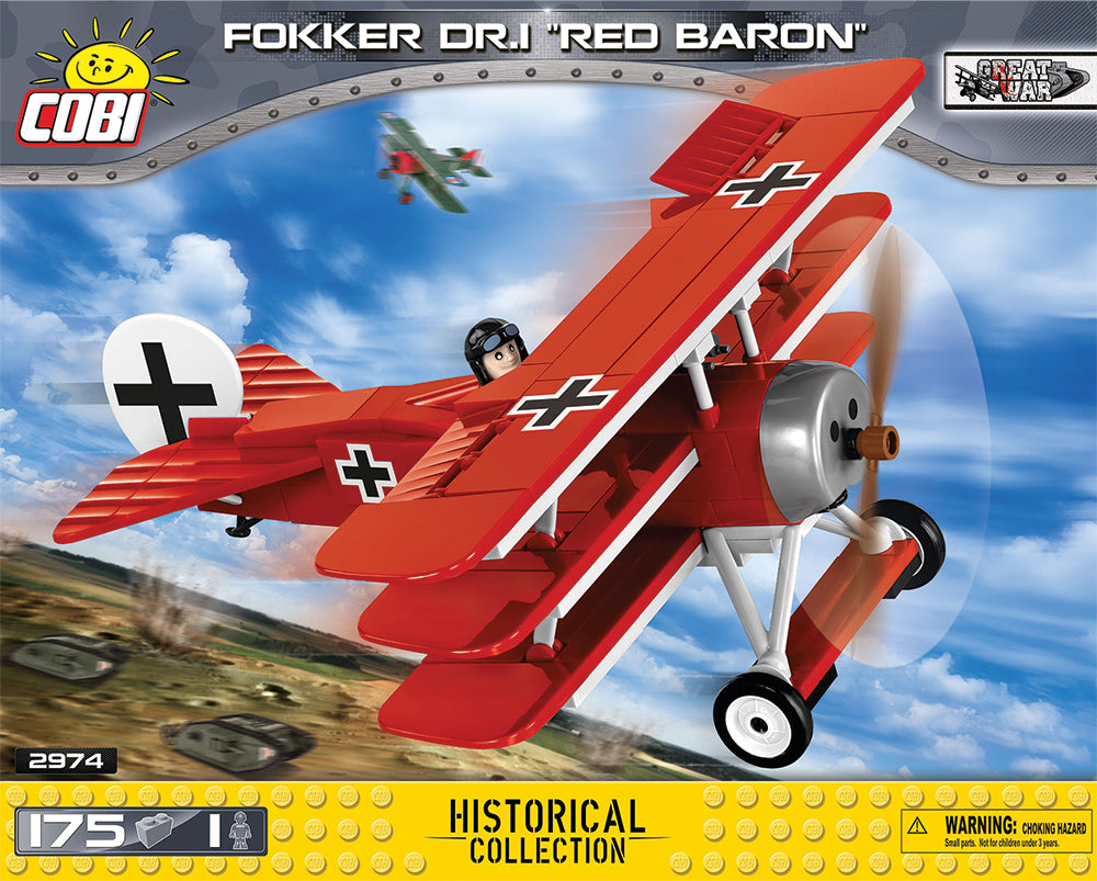 Cobi Red Baron Fokker Tri-Plane (2986) - War Bricks USA