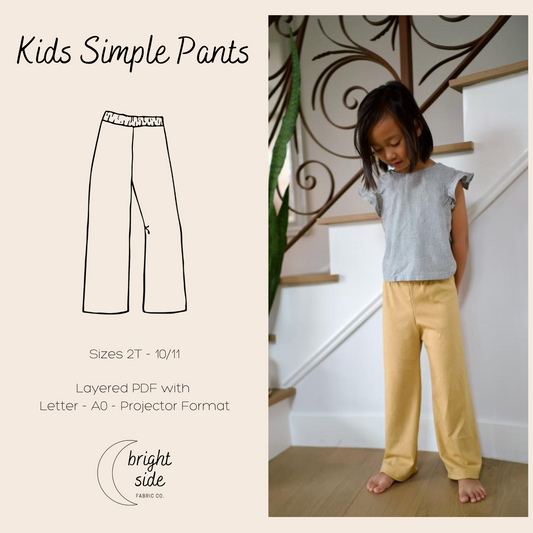 The Simple Pants Sewing Pattern – Brightside Fabric Co